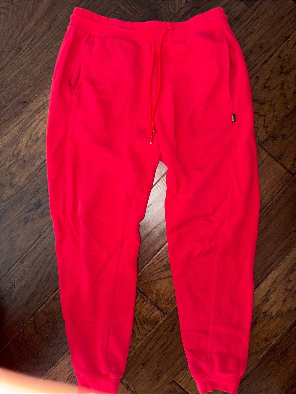 Bright Red Fleece Jogger Sweatpants - Cozy Everyday Wear